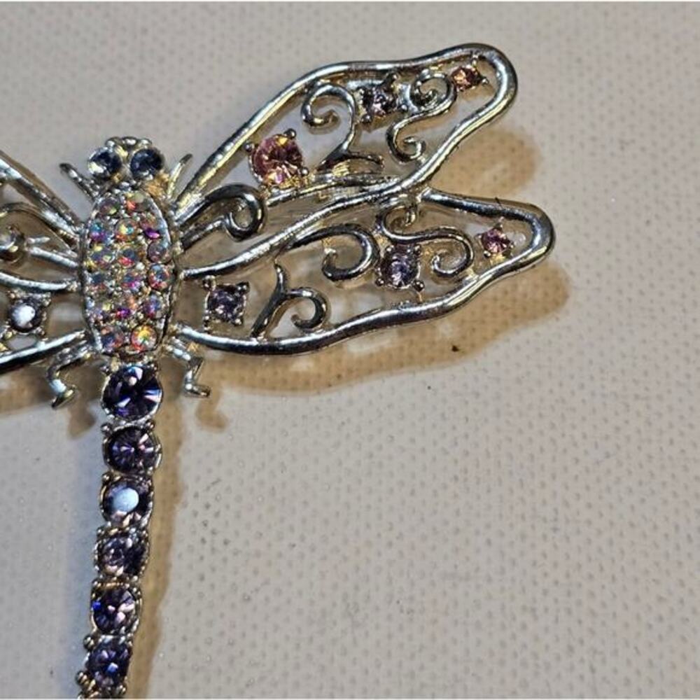 Treska Jeweled Dragonfly Broach Brooch - Picture 5 of 8